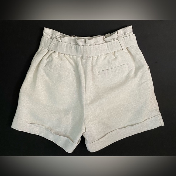 A New Day Paperbag Belted High Rise Linen Shorts Women’s Size XS pleated - Picture 4 of 14